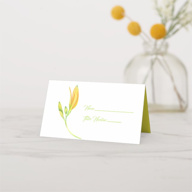 Carte De Placement Nom de la tige jaune et verte (Devant)