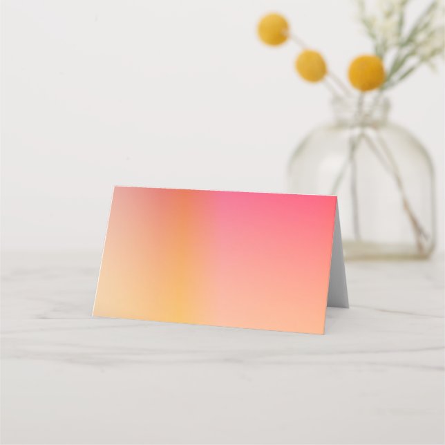 Carte De Placement Nom du Mariage Ombre du coucher de soleil moderne  (Devant)
