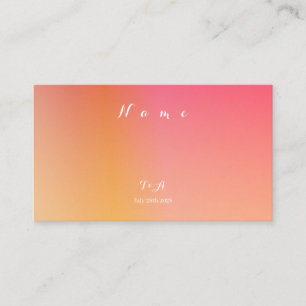 Carte De Placement Nom Ombre de coucher de soleil Mariage simple