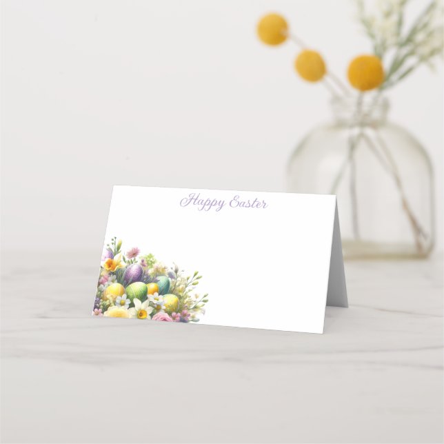 Carte De Placement Nom plié Place Card-Pâques (Devant)