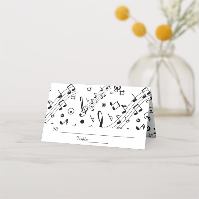 Carte De Placement Notes musicales Mariage musical (Devant)