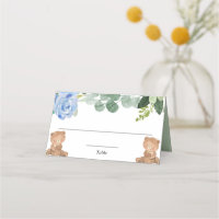 Nounours twin bleu verdure fleurie
