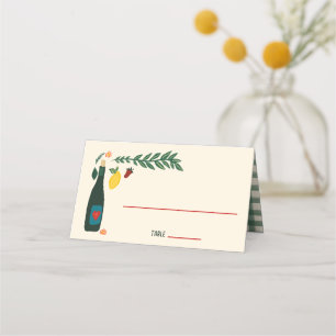 Carte De Placement Nourriture italienne C'est l'amour  PERSONNALISÉE 