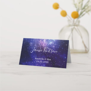 Carte De Placement Nuit sous les étoiles Galaxy