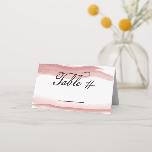 Carte De Placement Numéro de la table Carte de place pliée (Devant)