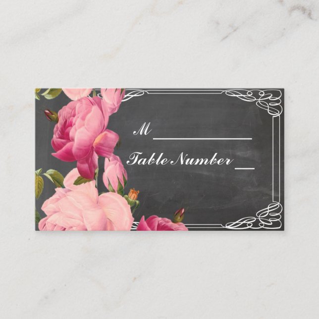 Carte De Placement Numéro de table Blackboard (Devant)