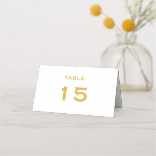 Carte De Placement Numéro de table de mariage arc-en-ciel doré
