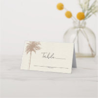 Numéro de table de mariage de plage d'arbre de pal