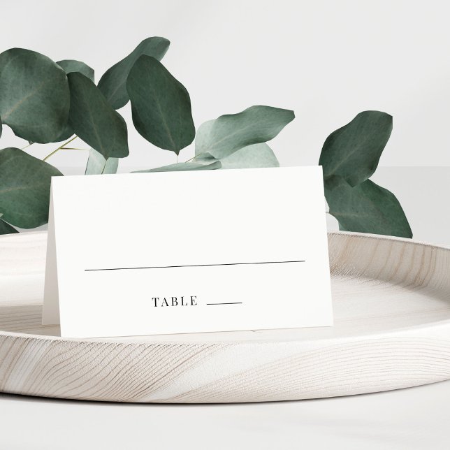 Carte De Placement Numéro de table Mariage simple (Créateur téléchargé)