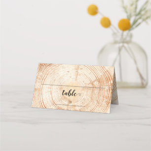 Carte De Placement Numéro de table personnalisé Mariage rustique bois