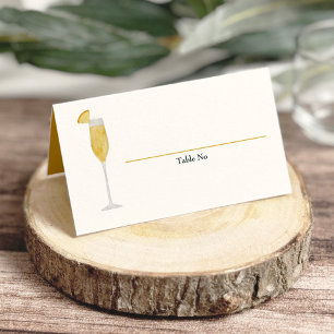 Carte De Placement Numéro de table pour brunch et champagne Mimosa Sh