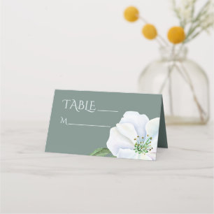 Carte De Placement Numéro de tableau Mariage de fleurs de pomme blanc