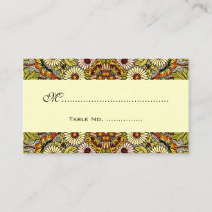 Carte De Placement Numéros De Table De Mariage Vintage, Papillons Fle