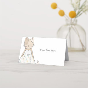 Carte De Placement Obtenir Meowid Chat thème Baby shower nuptiale