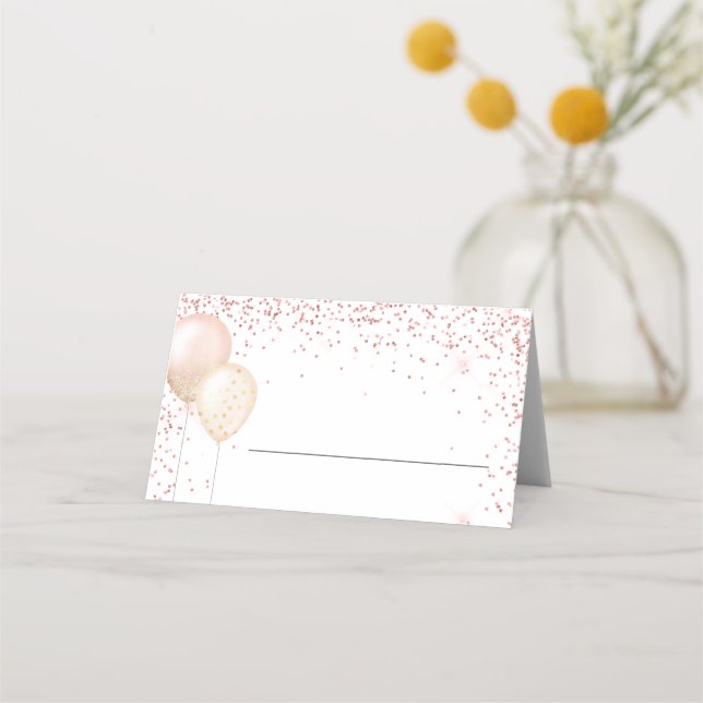 Carte De Placement Occasion spéciale Parties scintillant rose (Devant)