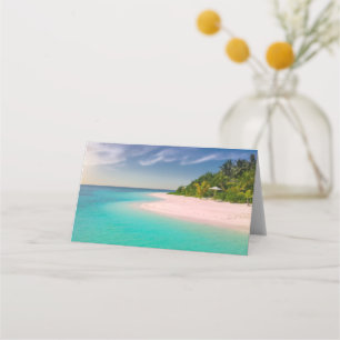 Carte De Placement Océan aigue-marine Plage tropicale Paysage