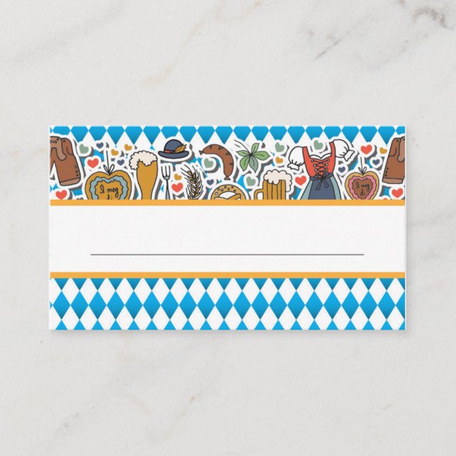 Carte De Placement Oktoberfest Party Place Card (Devant)