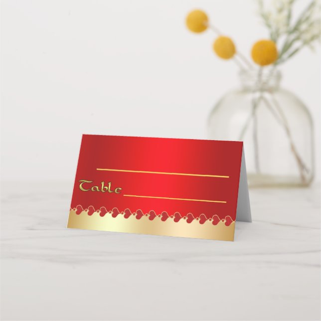 Carte De Placement Or rouge (Devant)
