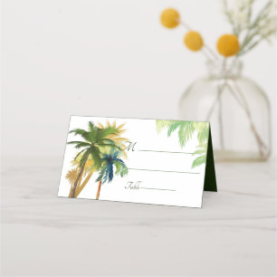 Carte De Placement Palm Tree Beach Wedding