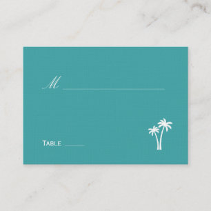 Carte De Placement Palm Trees Mariage Place Card