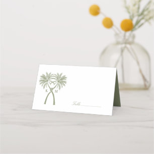Carte De Placement Palmiers noués Destination Tropicale Mariage