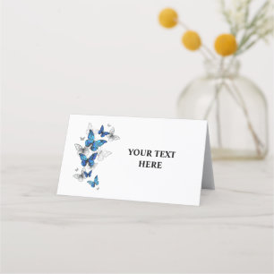 Carte De Placement Papillons volants bleus Morpho