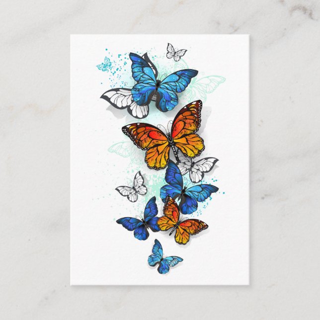Carte De Placement Papillons volants Morpho et Monarch (Devant)