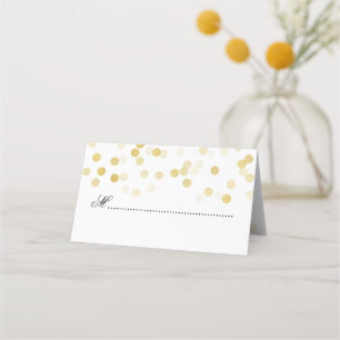 Carte De Placement Parties scintillant Gold Foil Mariage Place Card