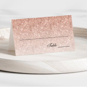 Carte De Placement Parties scintillant rose Gold Glam Carte Place per