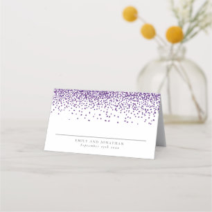 Carte De Placement Parties scintillant violet Nous faisons Mariage