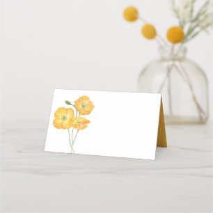 Carte De Placement Pépites d'aquarelle orange II Mariage de fleurs