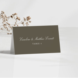 Carte de placement personnalisée élégante à script