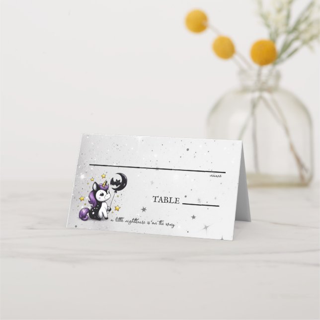Carte De Placement Petit Baby shower Unicorn (Devant)