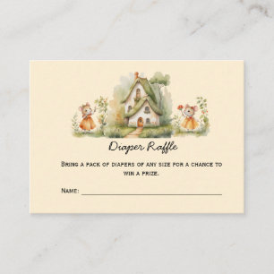 Carte De Placement Petite fille souris Baby shower Déchets Raffle