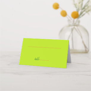 Carte De Placement Pink and Green Mariage Fun