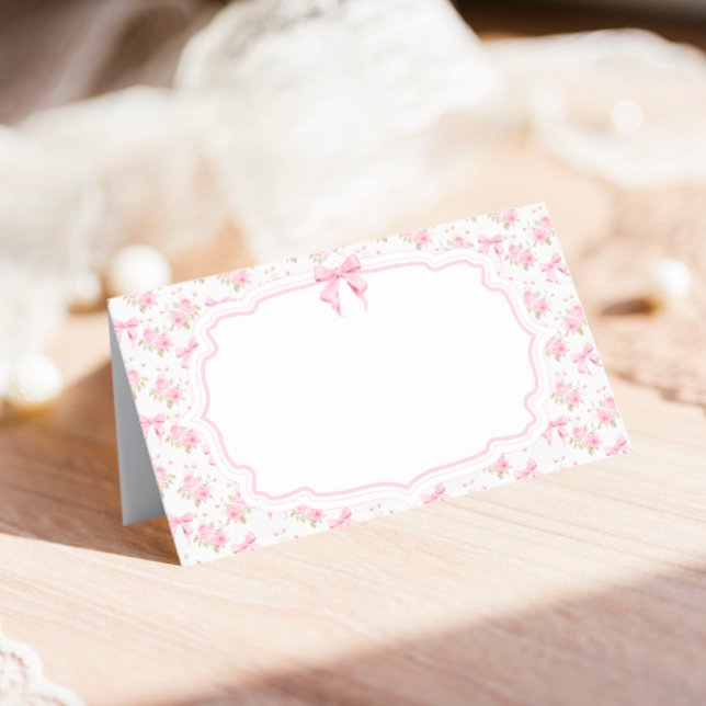 Carte De Placement Pink Bow Love Shack Elegant Lieu (Créateur téléchargé)