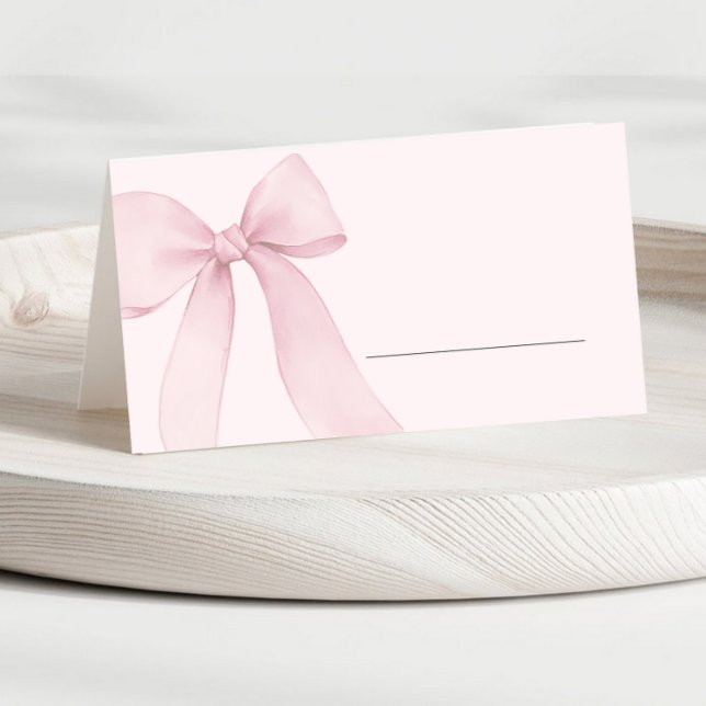 Carte De Placement Pink Coquette Bow Remplir (Créateur téléchargé)