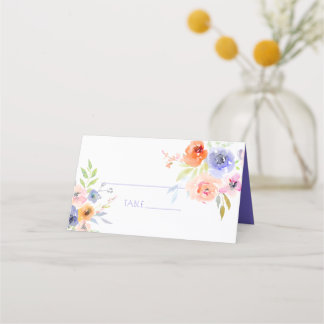 Carte De Placement PixDezines Baby Shower Fleurs de Printemps Aquarel
