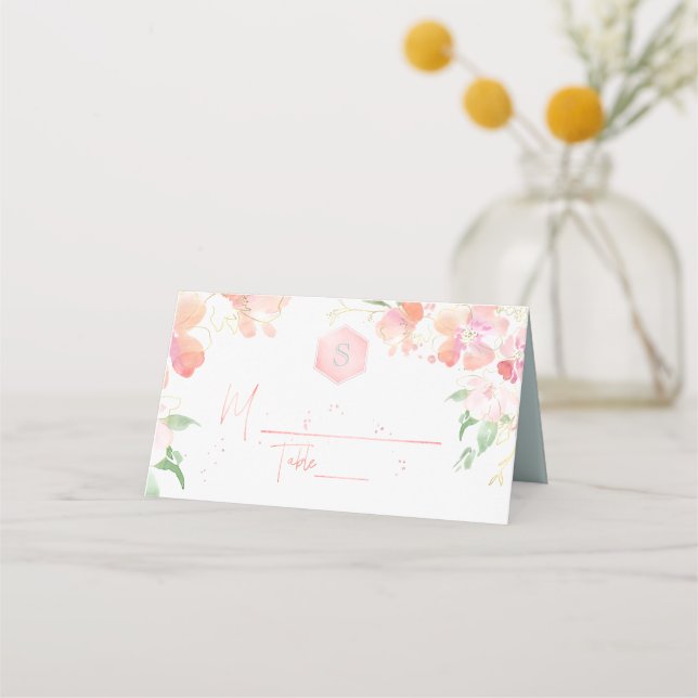 Carte De Placement PixDezines Bat mitzvah aquarelle, Pois doux (Devant)