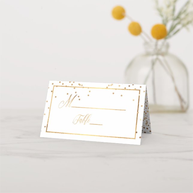 Carte De Placement PixDezines Dazzled Faux Gold do-it-yourself arrièr (Devant)