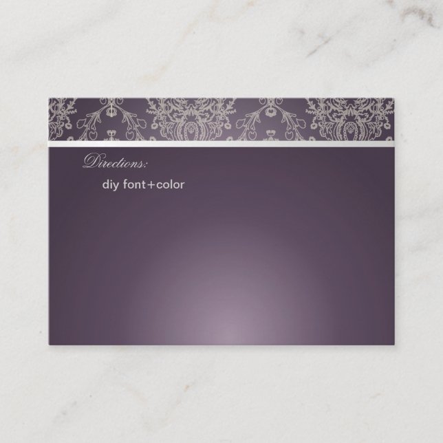 Carte De Placement PixDezines Dolcè Damask/plum+ivoire (Devant)