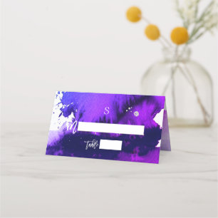 Carte De Placement PixDezines Electric Purple Watercolor Bar Mitzvah