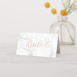 Carte De Placement PixDezines Marble Faux Rose Gold Carte Réservée