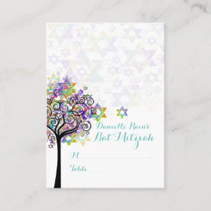 Carte De Placement PixDezines Mitzvah Plaques/Arbre de Vie
