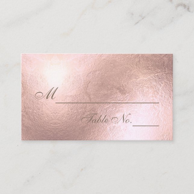 Carte De Placement PixDezines Rose Gold/Faux Foil/Cartes de localisat (Devant)