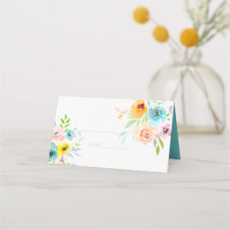 Carte De Placement PixDezines Shower de Mariée Aquarelle Floral Print