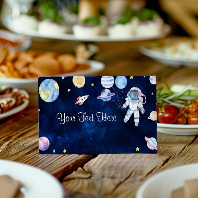 Carte De Placement Planètes spatiales Anniversaire Carte de lieu (Créateur téléchargé)