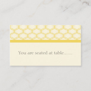 Carte De Placement Plaque Mariage tout simplement glamour, Jaune