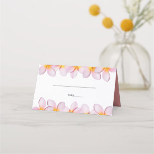 Carte De Placement Plumeria rose Frangipani Carte Mariage Place
