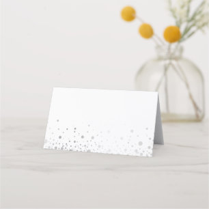 Carte De Placement Points Confetti Faux Argent   Carte moderne